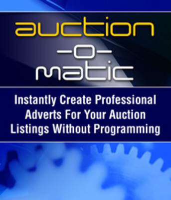 Product picture Auction-O-Matic: auction software  - Master Resell Rights